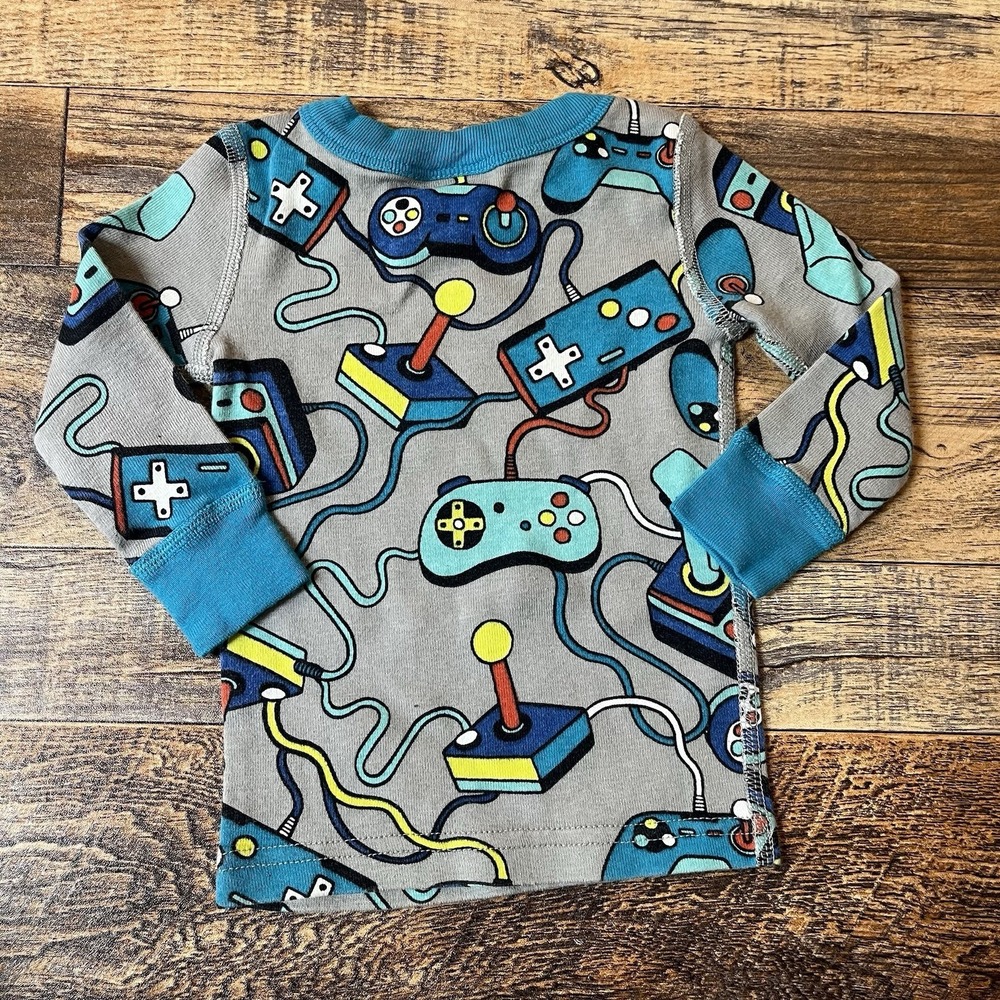Hanna Andersson Organic Cotton Pajamas Unisex Baby 6-12m Gamer Controllers - Picture 4 of 8